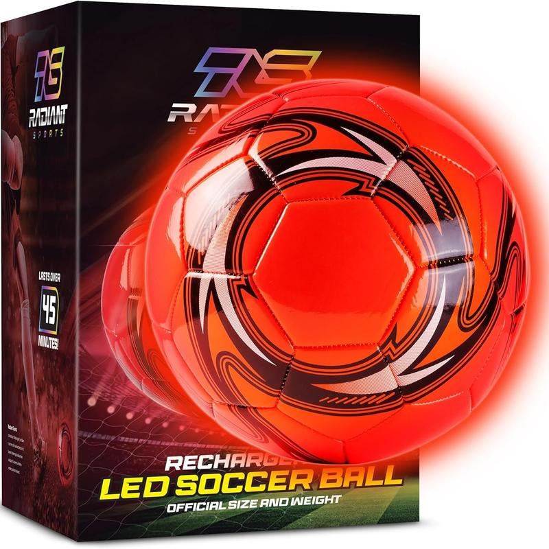 Western Star LED Light up Soccer Ball - Rechargeable Glow in the Dark Size 4 & Size 5 for Kids - Attractive Durable Designs - Gifts for Boys Ages 8-15