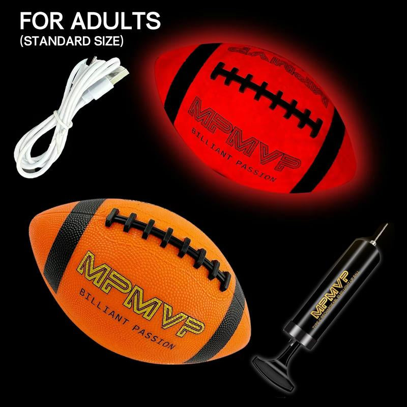 Glow in the Dark Sports Ball Collection - Light up LED Basketball Football Soccer Ball Set - Official Size Night Glowing Balls for Indoor Outdoor Games - Perfect Sports Gifts for Kids Teens Boys Girls Age 8-15