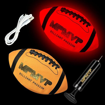 Glow in the Dark Sports Ball Collection - Light up LED Basketball Football Soccer Ball Set - Official Size Night Glowing Balls for Indoor Outdoor Games - Perfect Sports Gifts for Kids Teens Boys Girls Age 8-15