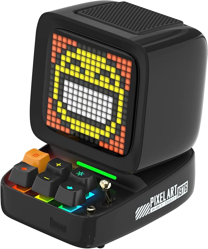 Ditoo Pro Retro Pixel Art Game Bluetooth Speaker with 16X16 LED App Controlled Front Screen (Green)