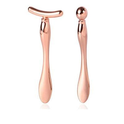 2 Pcs Metal Eye Cream Applicator Face Roller Massager Tool,Massager Skin Care Tools, Face Roller Massager Tool,Eye Massage Wand Stick Girls Women Facial Balm Massager for Reducing Puffiness Wrinkle Gift for Women