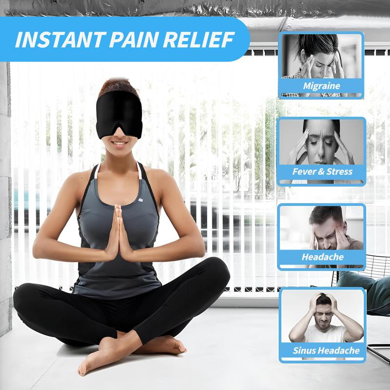 【Father'S Day Gift】Migraine Headache Relief Cap, Gel Lce Head Wrap for Tension and Stress Relief.Suitable for Home Breaks, before Sleep, Office