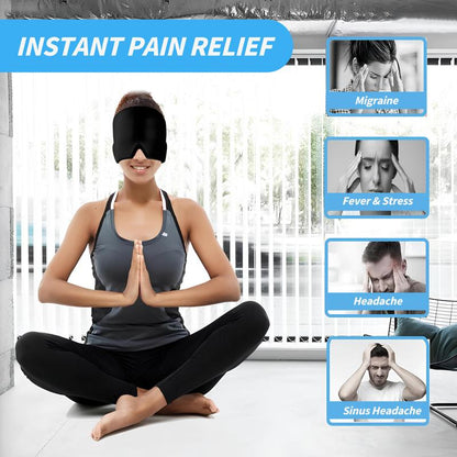 【Father'S Day Gift】Migraine Headache Relief Cap, Gel Lce Head Wrap for Tension and Stress Relief.Suitable for Home Breaks, before Sleep, Office