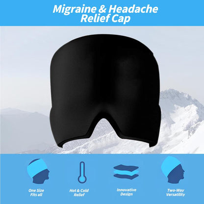 【Father'S Day Gift】Migraine Headache Relief Cap, Gel Lce Head Wrap for Tension and Stress Relief.Suitable for Home Breaks, before Sleep, Office