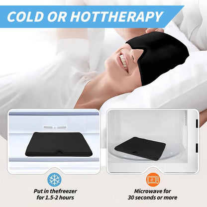 【Father'S Day Gift】Migraine Headache Relief Cap, Gel Lce Head Wrap for Tension and Stress Relief.Suitable for Home Breaks, before Sleep, Office