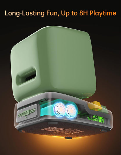 Ditoo Pro Retro Pixel Art Game Bluetooth Speaker with 16X16 LED App Controlled Front Screen (Green)