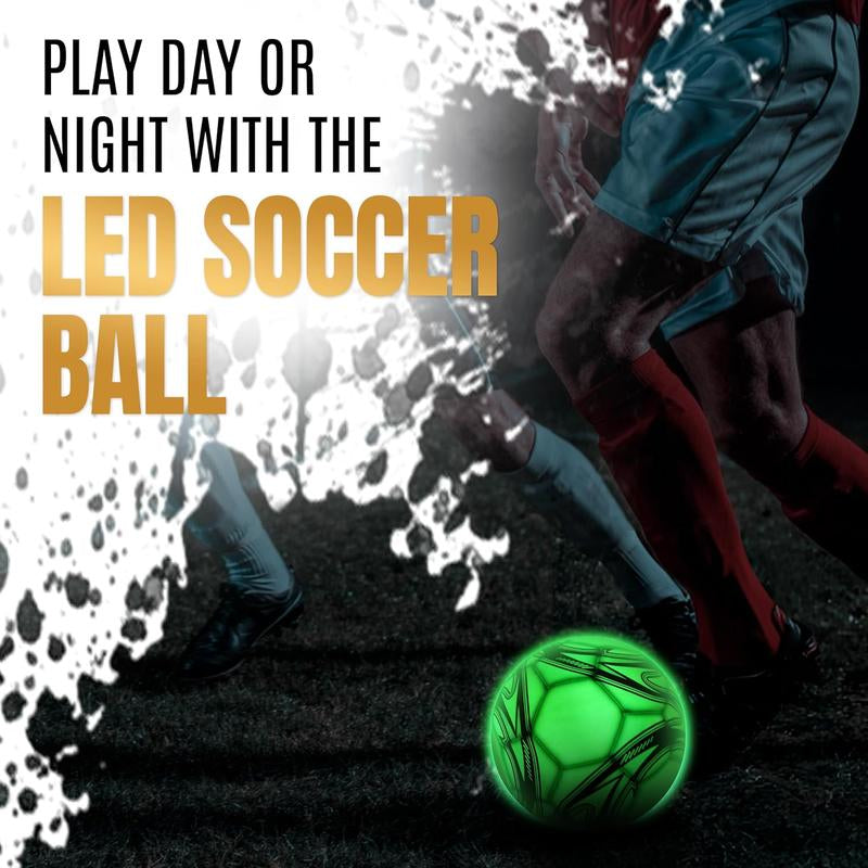 Western Star LED Light up Soccer Ball - Rechargeable Glow in the Dark Size 4 & Size 5 for Kids - Attractive Durable Designs - Gifts for Boys Ages 8-15