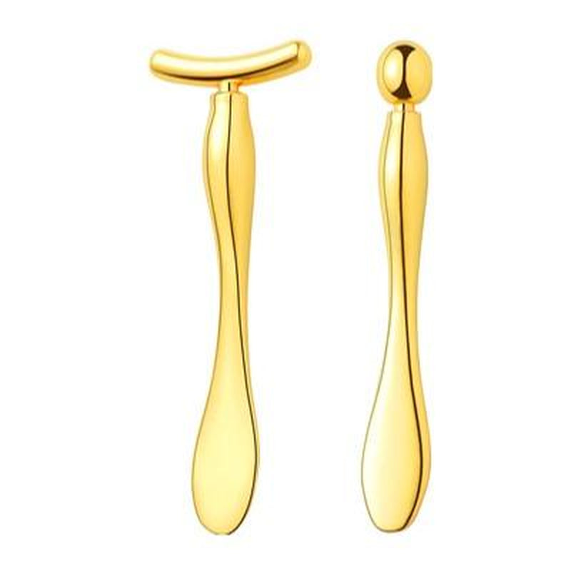 2 Pcs Metal Eye Cream Applicator Face Roller Massager Tool,Massager Skin Care Tools, Face Roller Massager Tool,Eye Massage Wand Stick Girls Women Facial Balm Massager for Reducing Puffiness Wrinkle Gift for Women