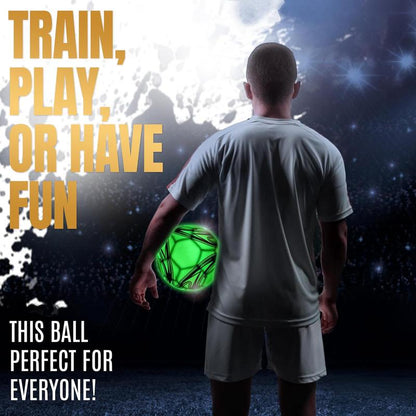 Western Star LED Light up Soccer Ball - Rechargeable Glow in the Dark Size 4 & Size 5 for Kids - Attractive Durable Designs - Gifts for Boys Ages 8-15