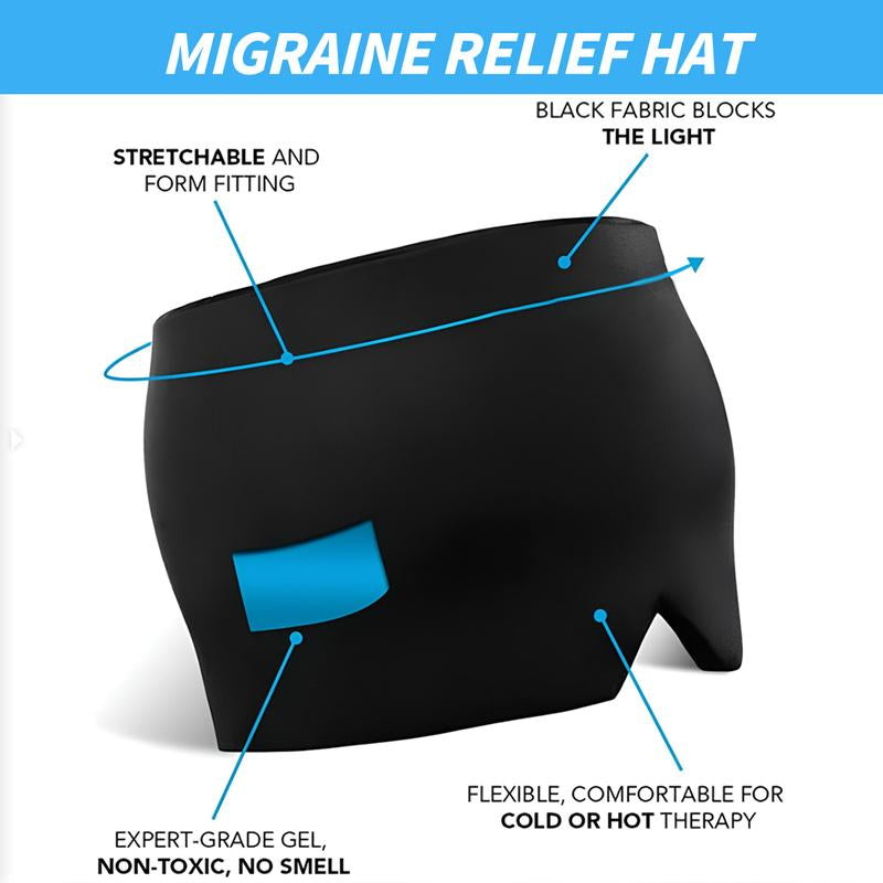 【Father'S Day Gift】Migraine Headache Relief Cap, Gel Lce Head Wrap for Tension and Stress Relief.Suitable for Home Breaks, before Sleep, Office