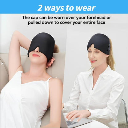 【Father'S Day Gift】Migraine Headache Relief Cap, Gel Lce Head Wrap for Tension and Stress Relief.Suitable for Home Breaks, before Sleep, Office