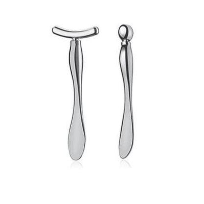 2 Pcs Metal Eye Cream Applicator Face Roller Massager Tool,Massager Skin Care Tools, Face Roller Massager Tool,Eye Massage Wand Stick Girls Women Facial Balm Massager for Reducing Puffiness Wrinkle Gift for Women