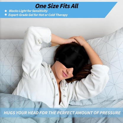 【Father'S Day Gift】Migraine Headache Relief Cap, Gel Lce Head Wrap for Tension and Stress Relief.Suitable for Home Breaks, before Sleep, Office