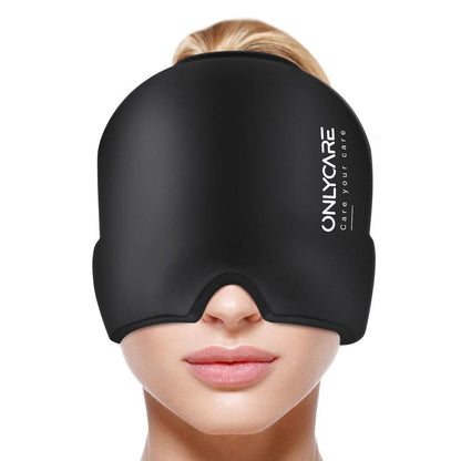 ONLYCARE Migraine Relief Cap, Upgraded Odorless Migraine Ice Head Wrap, Headache Relief Hat for Migraine, Headache Eyes Mask Gel Ice Cold Pack