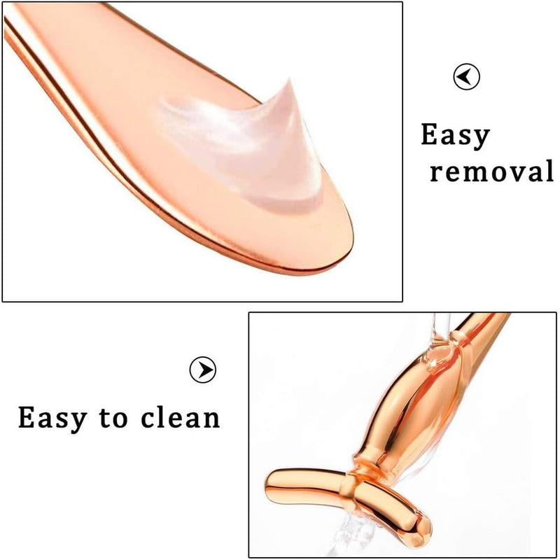 2 Pcs Metal Eye Cream Applicator Face Roller Massager Tool,Massager Skin Care Tools, Face Roller Massager Tool,Eye Massage Wand Stick Girls Women Facial Balm Massager for Reducing Puffiness Wrinkle Gift for Women
