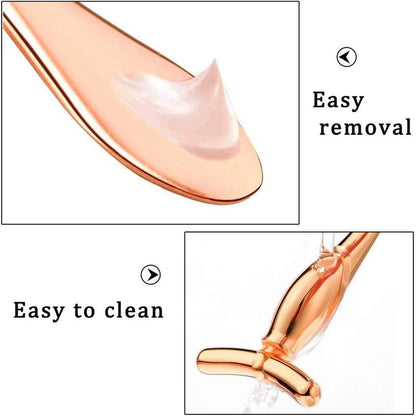 2 Pcs Metal Eye Cream Applicator Face Roller Massager Tool,Massager Skin Care Tools, Face Roller Massager Tool,Eye Massage Wand Stick Girls Women Facial Balm Massager for Reducing Puffiness Wrinkle Gift for Women