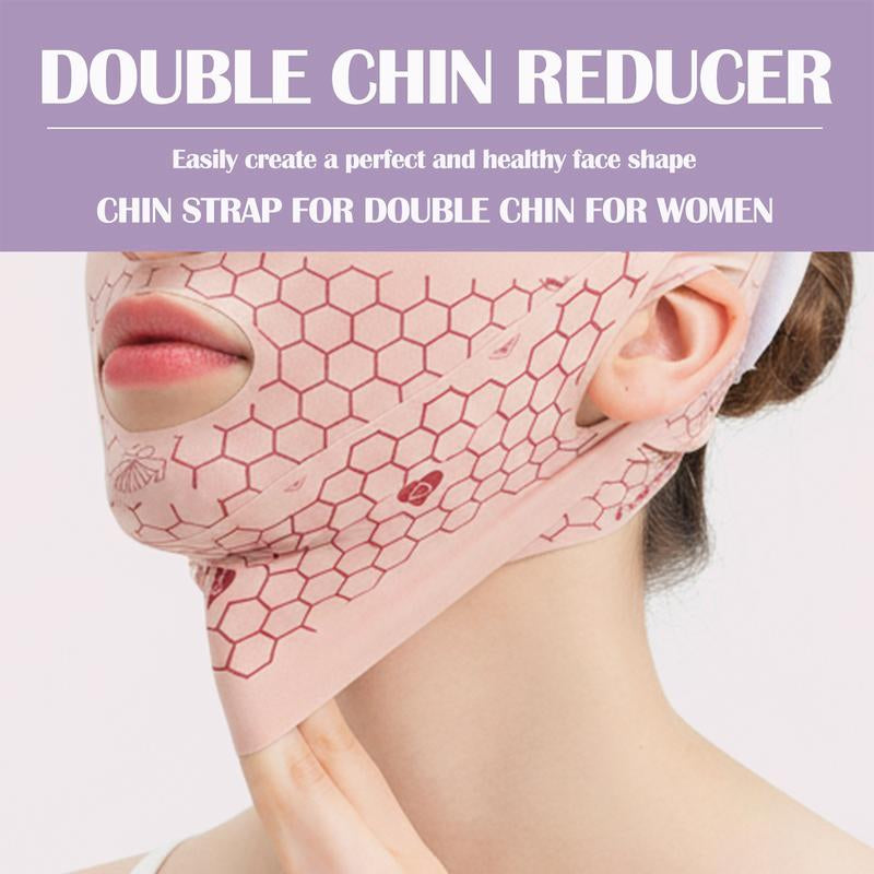 TUNISE Face Lifting Strap, Unisex Upgraded Version V-Shaped Face Slimming Belt, Beauty Face Shaping Sleeping Mask - Reduce Double Chin and Forehead Wrinkles, Breathable Ice Silk Lifting Bandage, with Forehead Strap, Stop Snoring